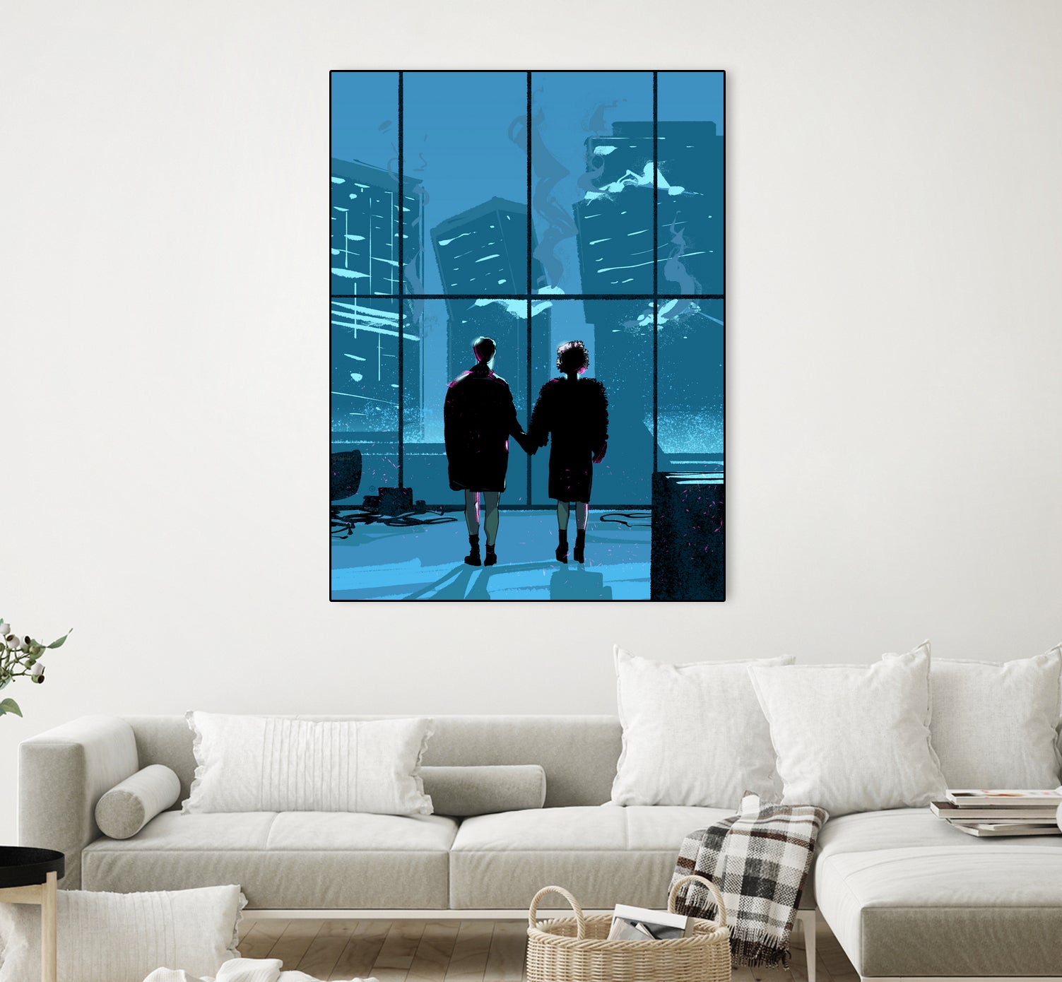 Fight Club by Nikita Abakumov on GIANT ART - blue digital painting