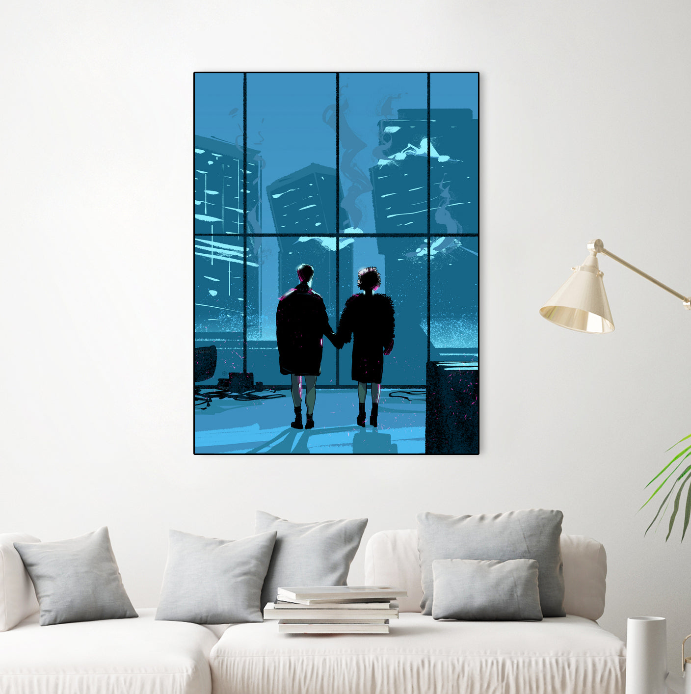 Fight Club by Nikita Abakumov on GIANT ART - blue digital painting