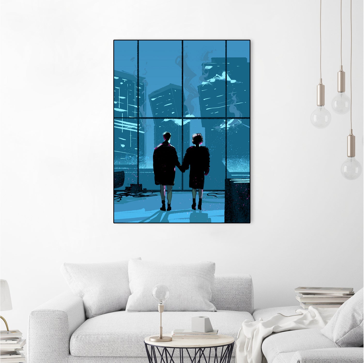 Fight Club by Nikita Abakumov on GIANT ART - blue digital painting