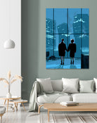 Fight Club by Nikita Abakumov on GIANT ART - blue digital painting