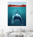 JAWS by Nikita Abakumov on GIANT ART - blue digital painting