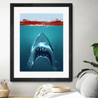 JAWS by Nikita Abakumov on GIANT ART - blue digital painting