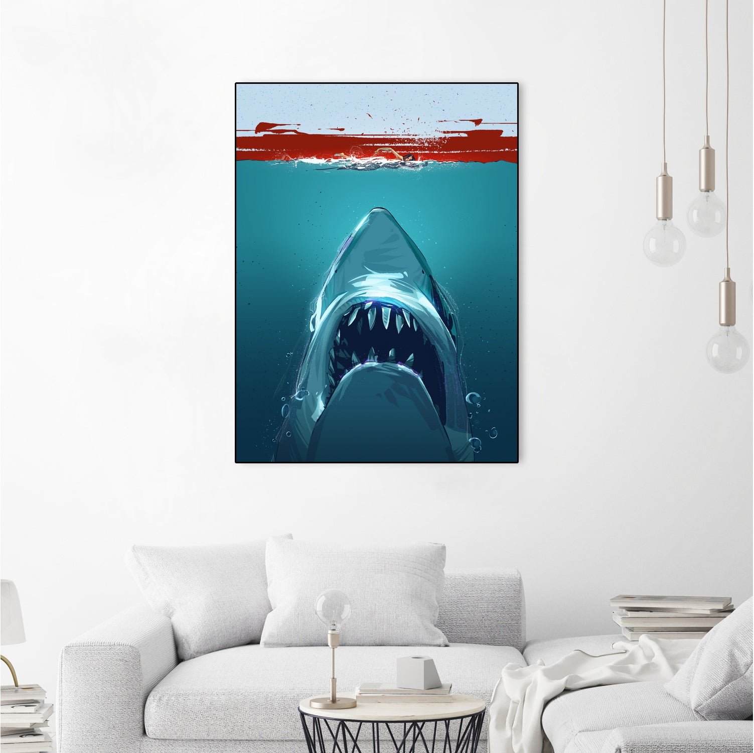 JAWS by Nikita Abakumov on GIANT ART - blue digital painting