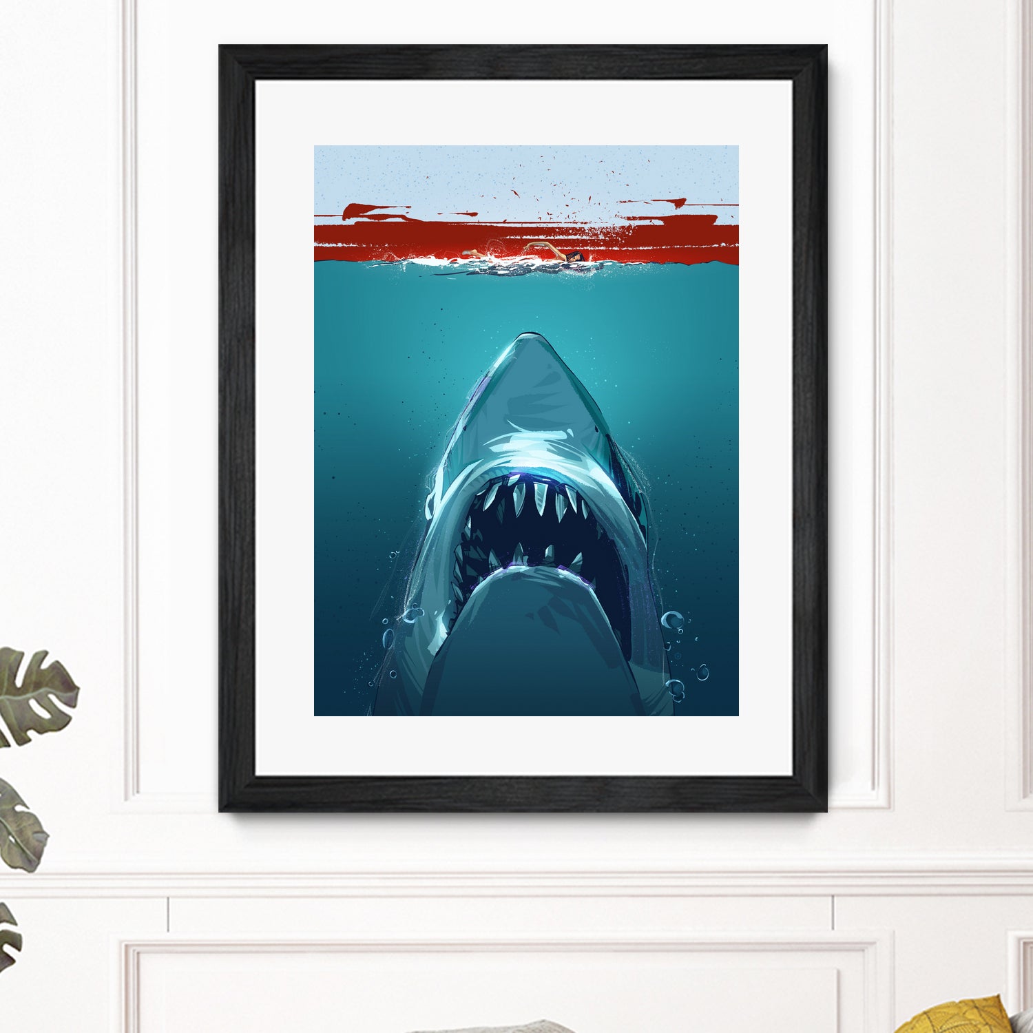 JAWS by Nikita Abakumov on GIANT ART - blue digital painting