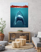 JAWS by Nikita Abakumov on GIANT ART - blue digital painting