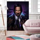 John Wick by Nikita Abakumov on GIANT ART - fuchsia digital painting