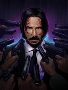 John Wick by Nikita Abakumov on GIANT ART - fuchsia digital painting