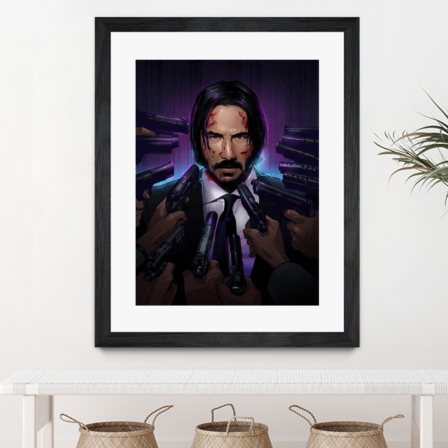 John Wick by Nikita Abakumov on GIANT ART - fuchsia digital painting