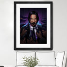 John Wick by Nikita Abakumov on GIANT ART - fuchsia digital painting