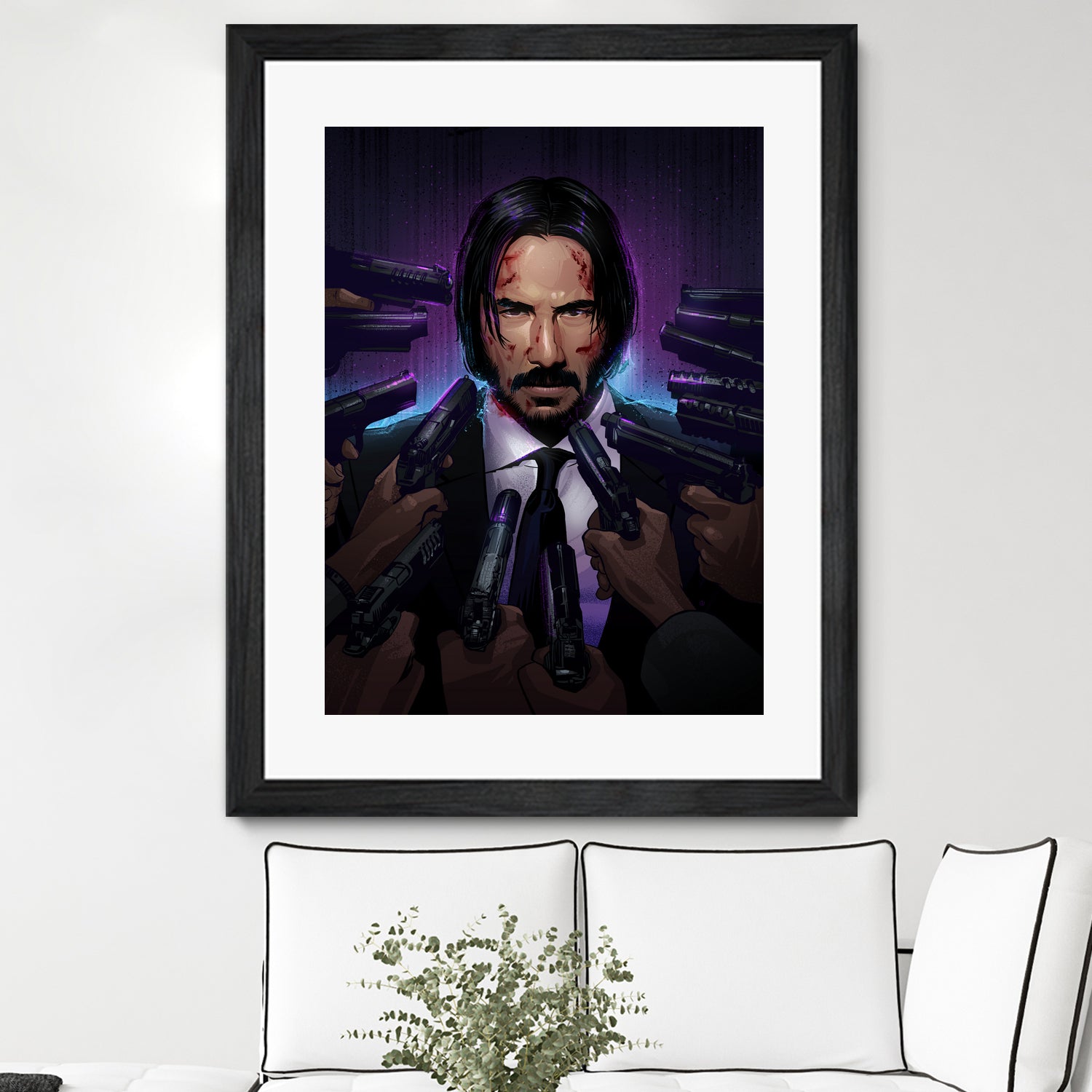 John Wick by Nikita Abakumov on GIANT ART - fuchsia digital painting