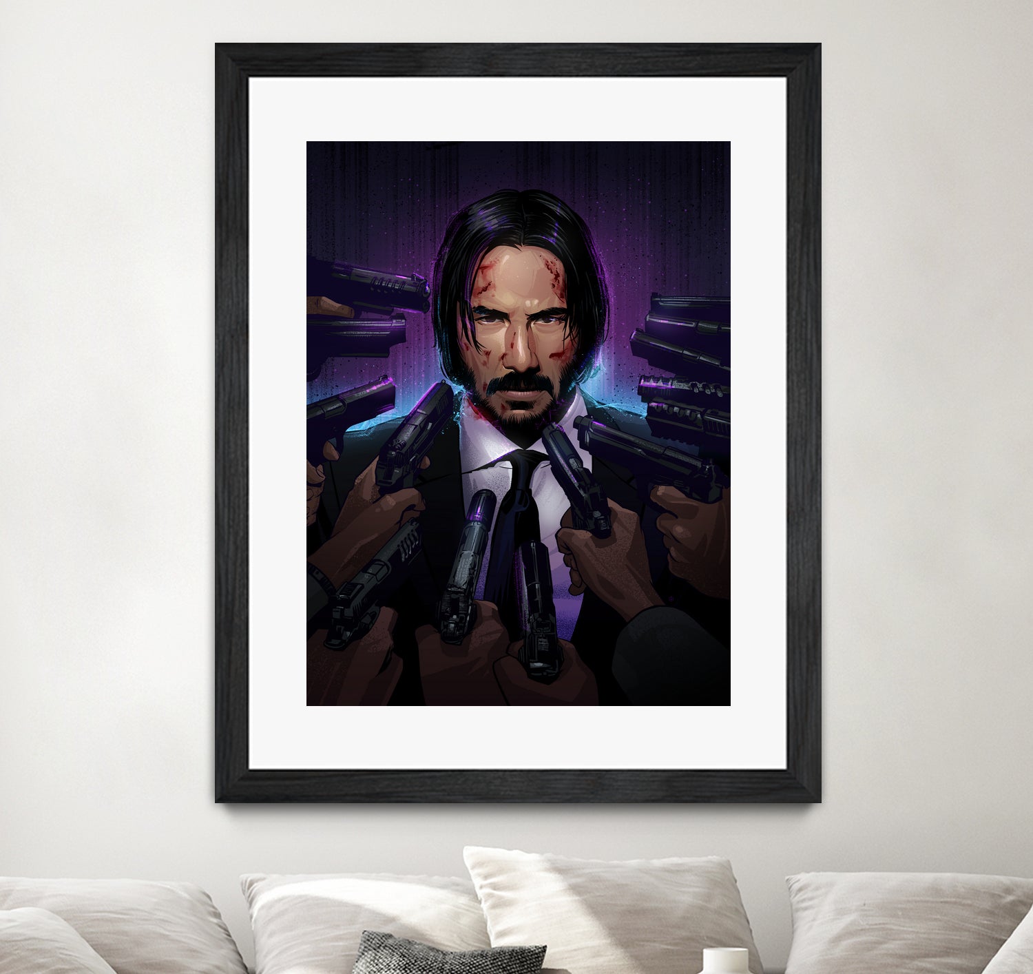 John Wick by Nikita Abakumov on GIANT ART - fuchsia digital painting