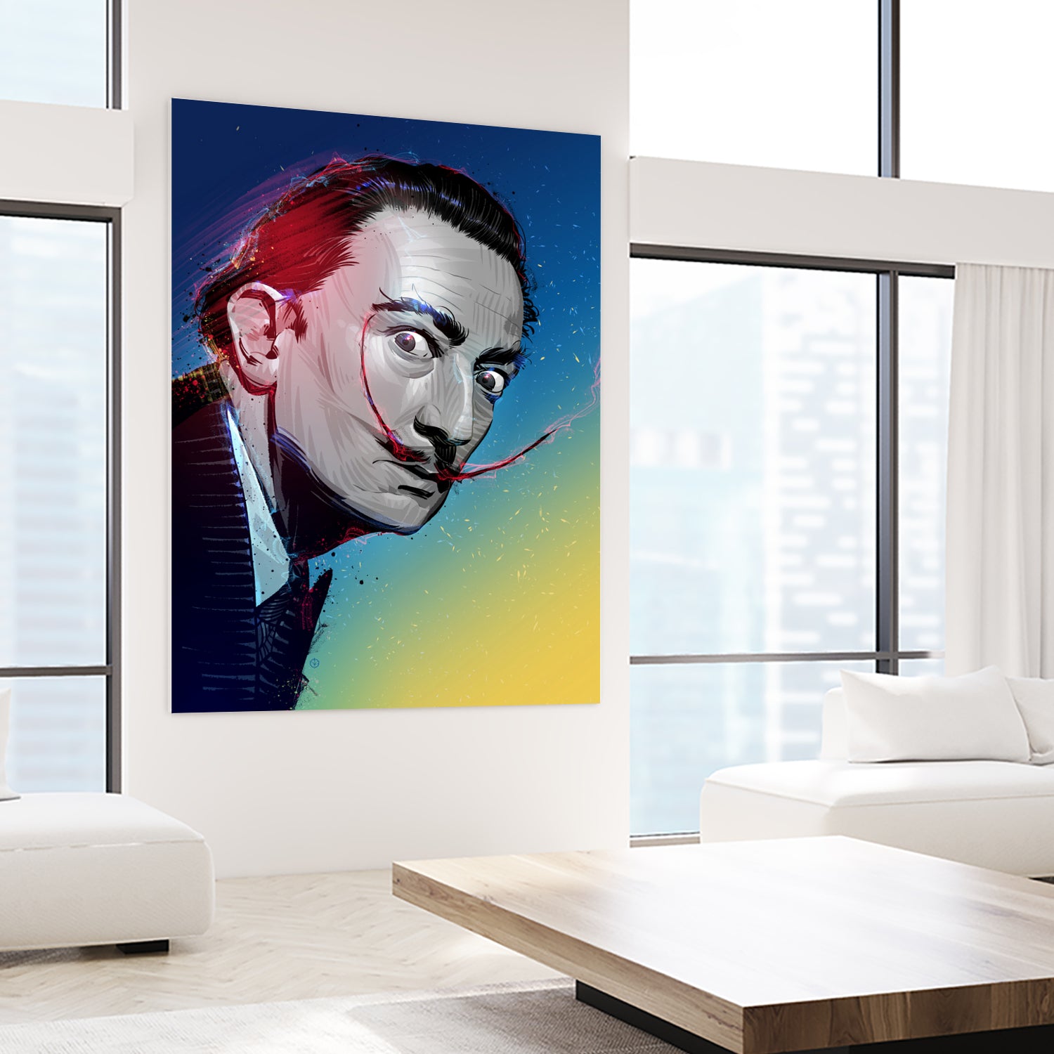 Salvador Dali by Nikita Abakumov on GIANT ART - blue digital painting