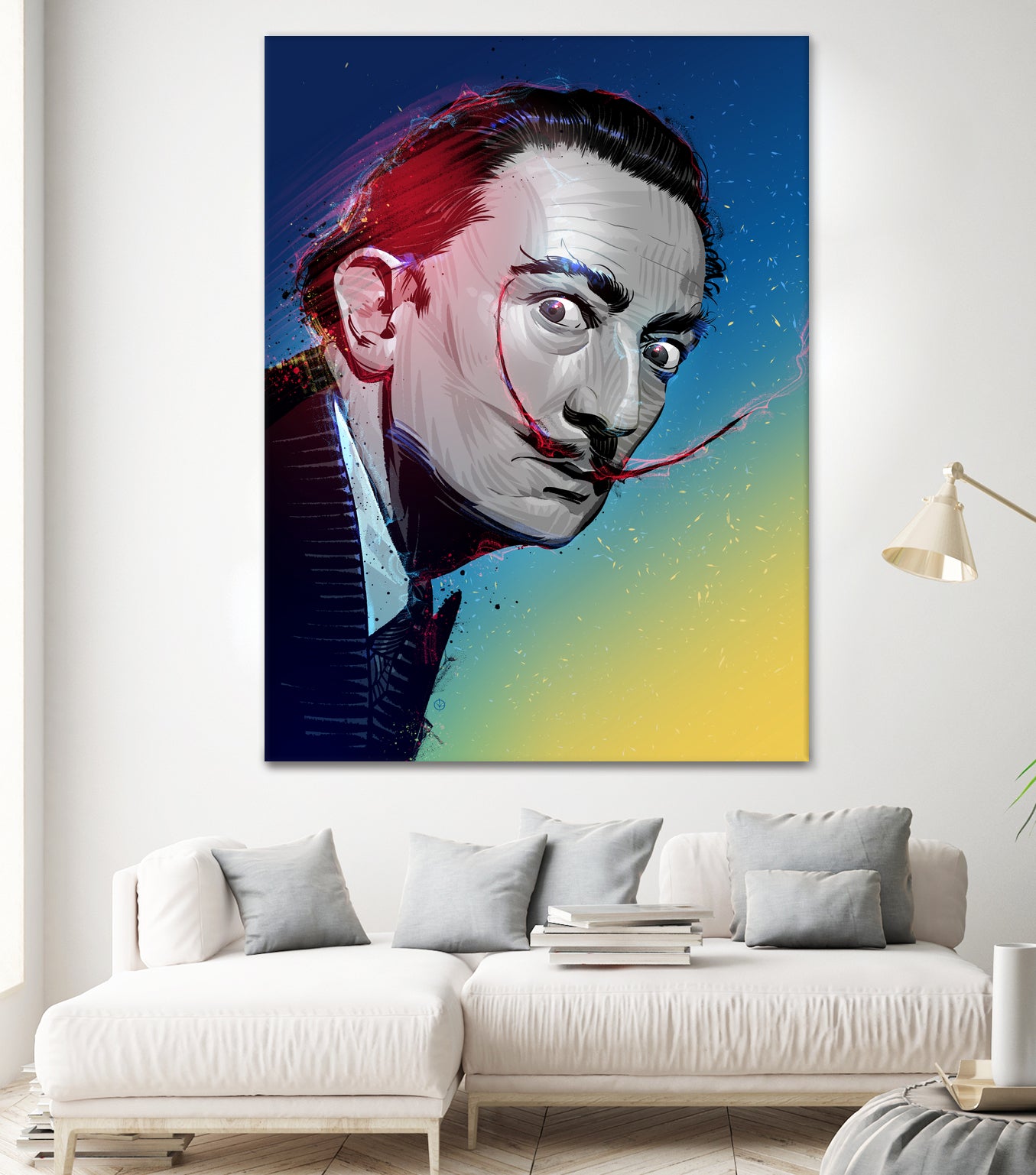 Salvador Dali by Nikita Abakumov on GIANT ART - blue digital painting