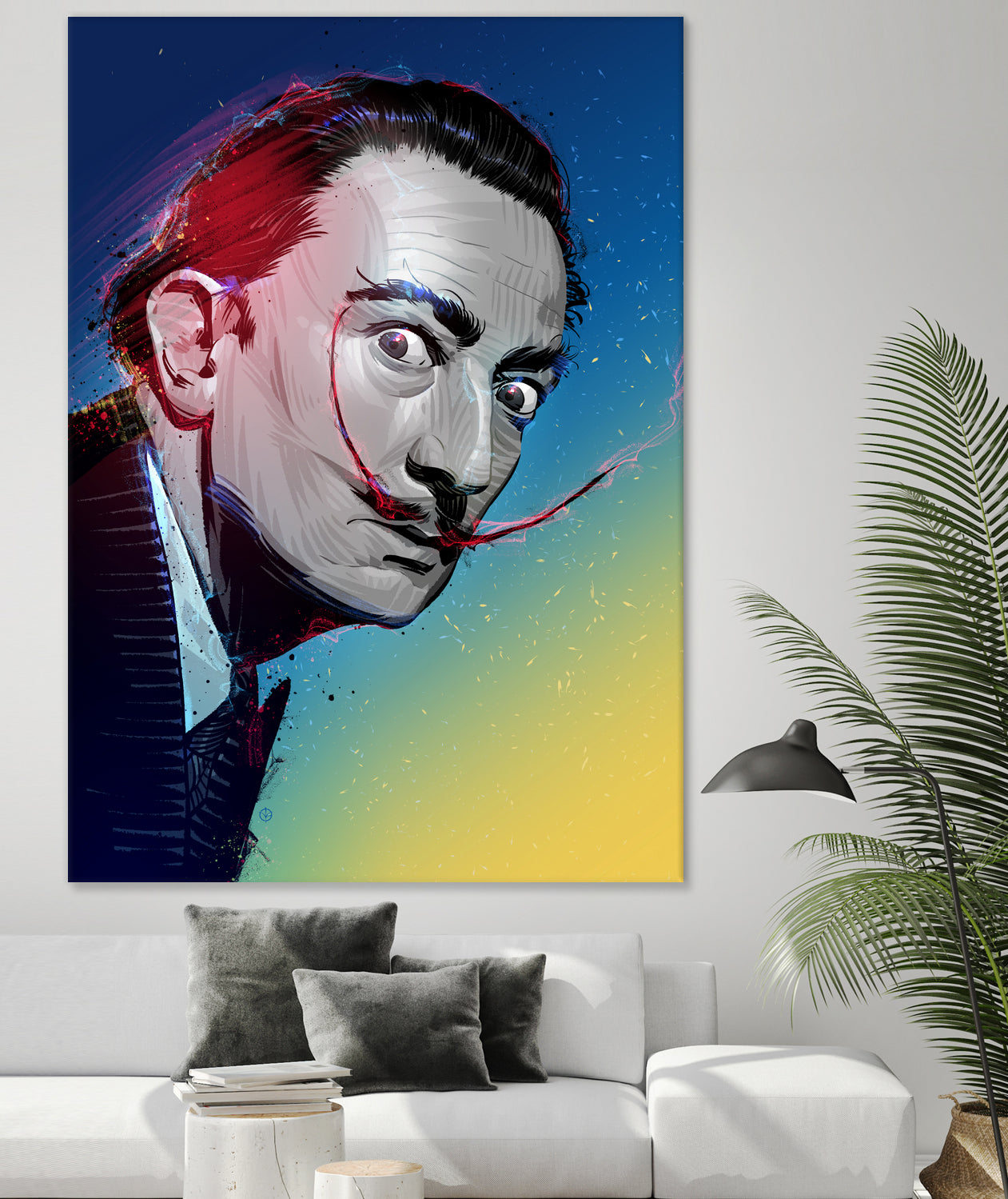 Salvador Dali by Nikita Abakumov on GIANT ART - blue digital painting