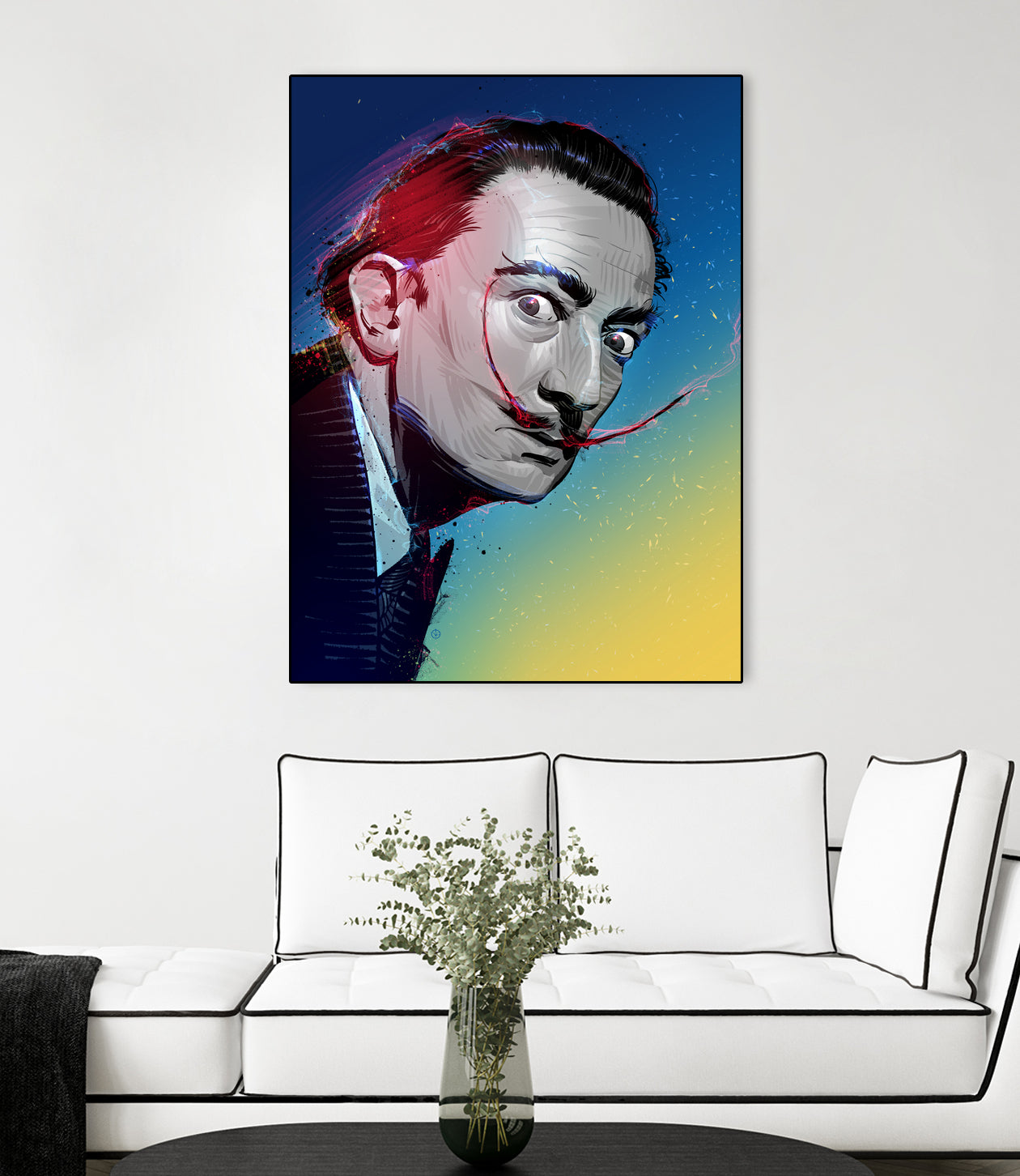 Salvador Dali by Nikita Abakumov on GIANT ART - blue digital painting