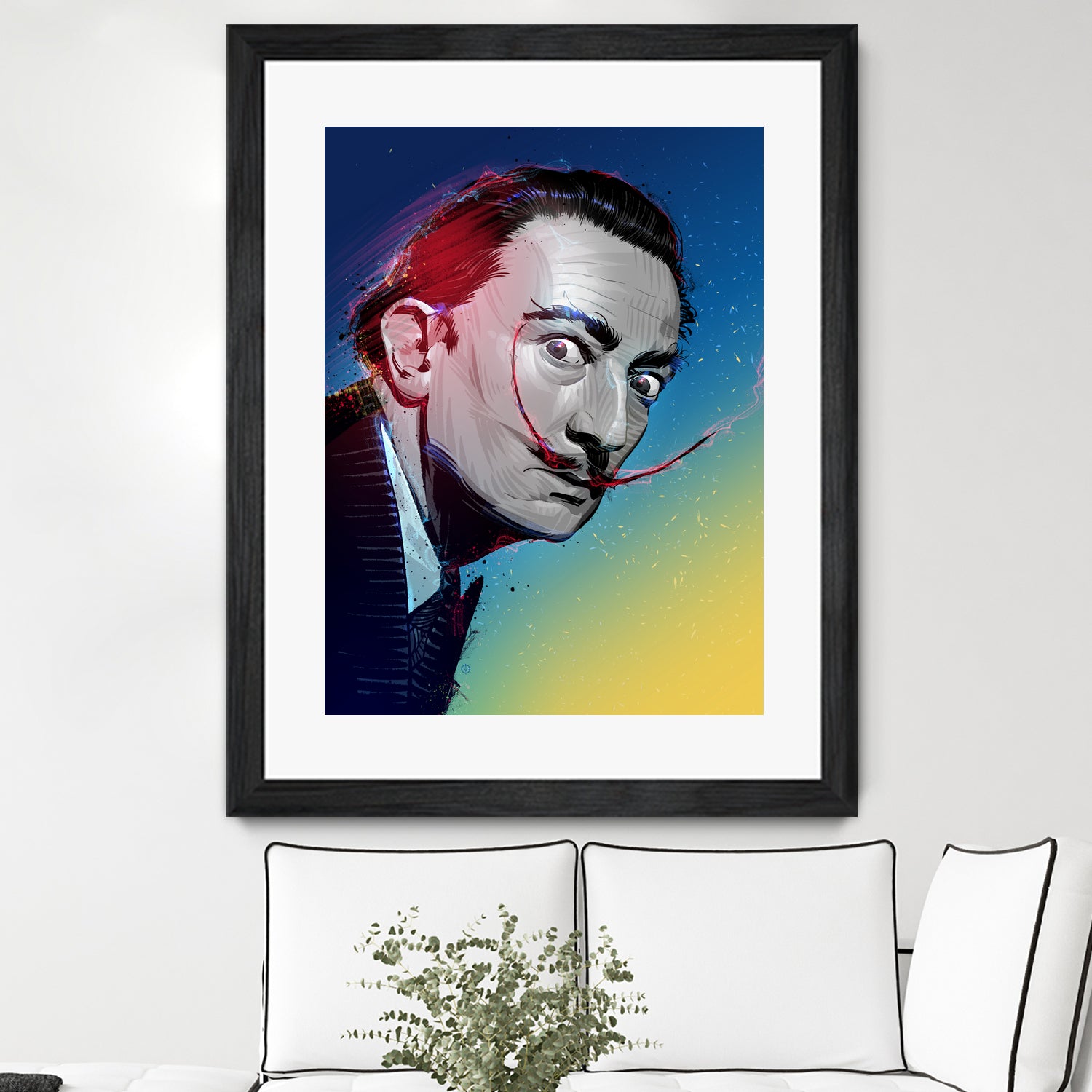 Salvador Dali by Nikita Abakumov on GIANT ART - blue digital painting