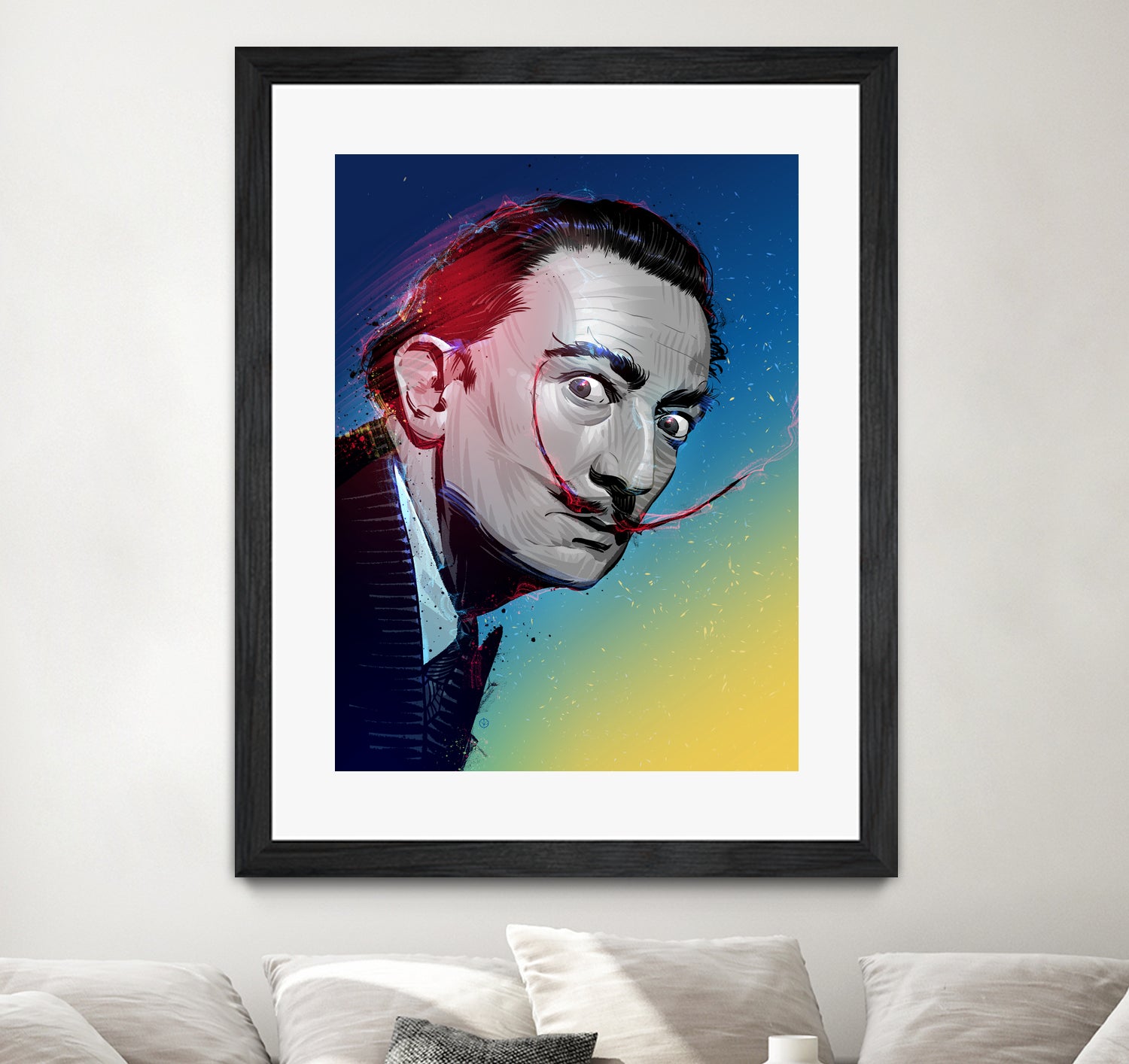 Salvador Dali by Nikita Abakumov on GIANT ART - blue digital painting