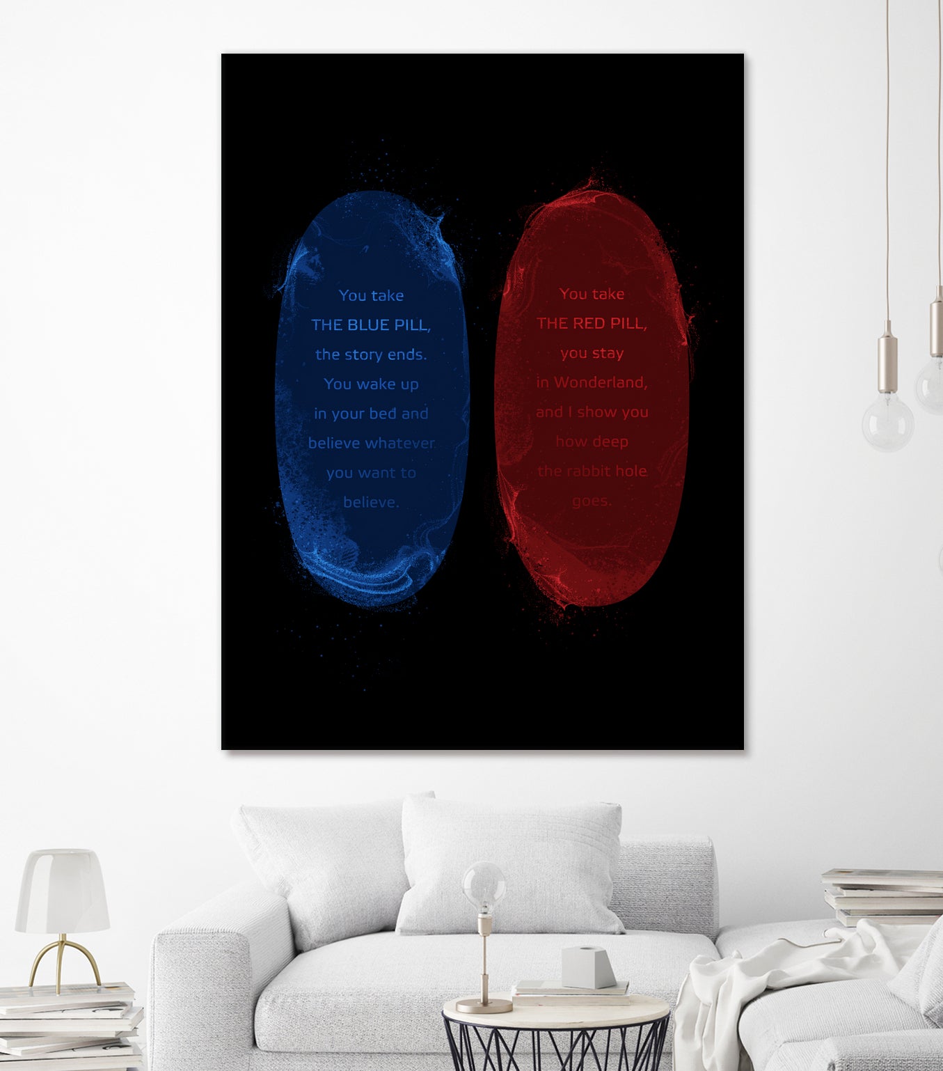 Red Blue Pills by Nikita Abakumov on GIANT ART - black digital painting