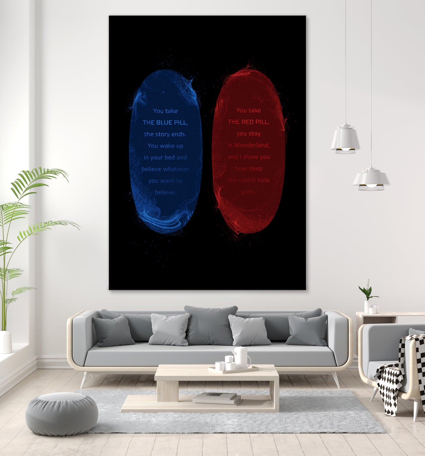 Red Blue Pills by Nikita Abakumov on GIANT ART - black digital painting