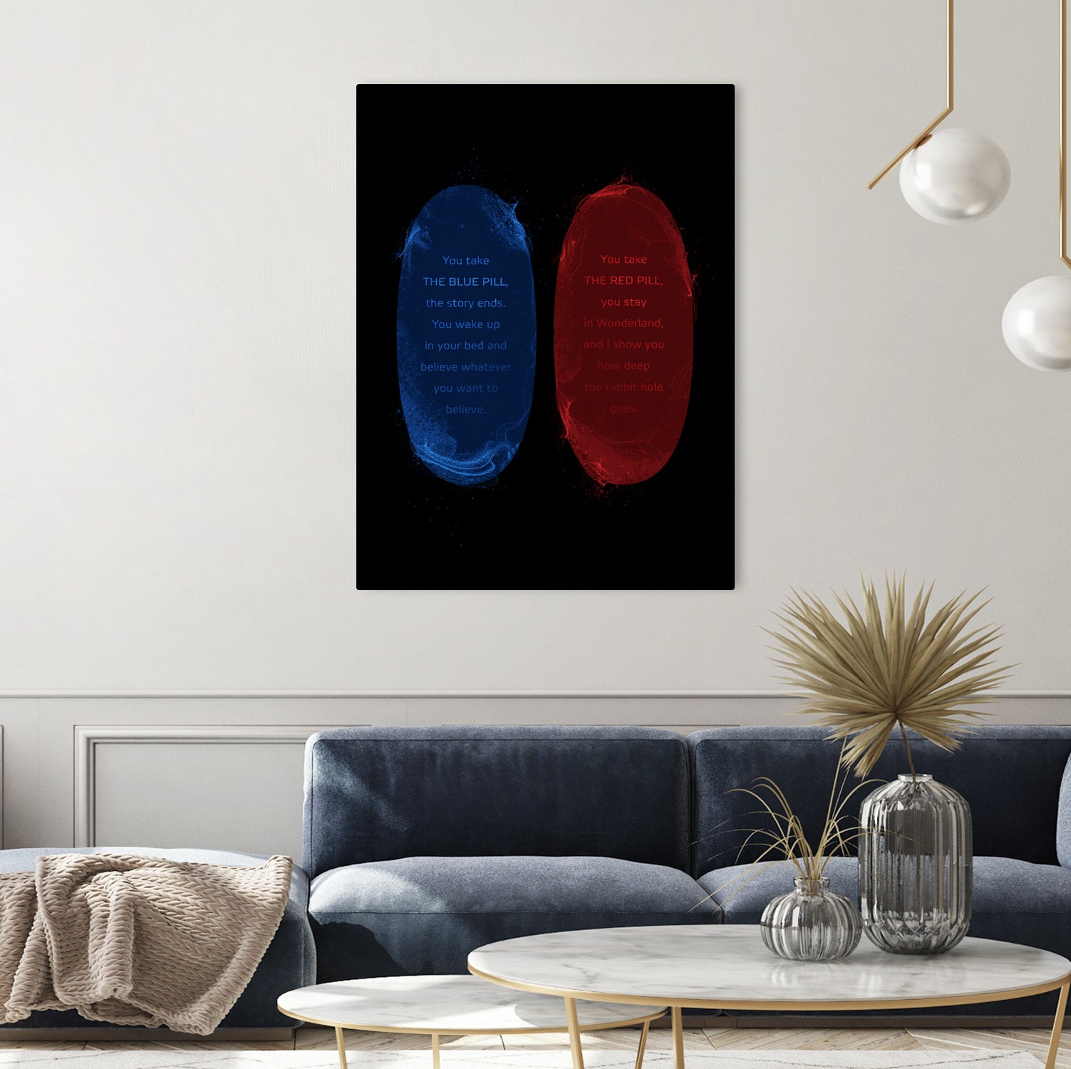 Red Blue Pills by Nikita Abakumov on GIANT ART - black digital painting