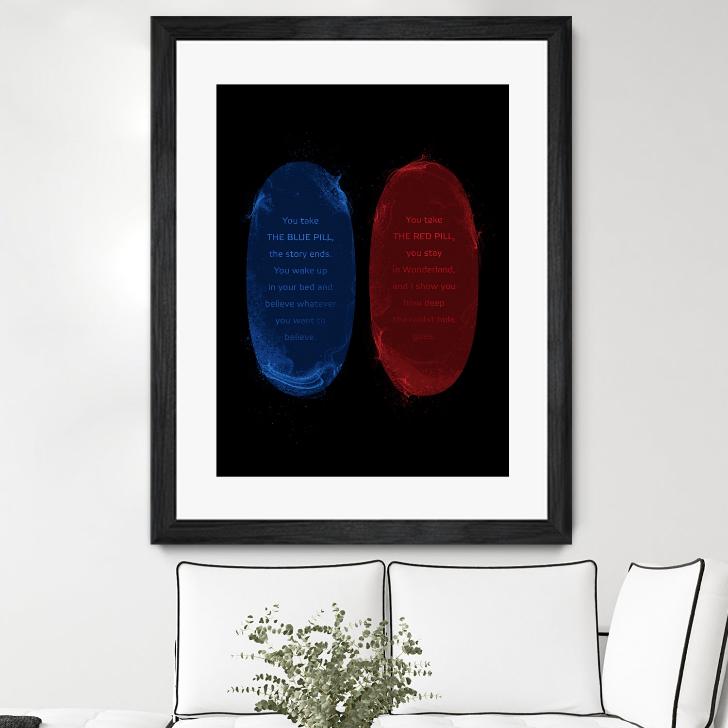 Red Blue Pills by Nikita Abakumov on GIANT ART - black digital painting