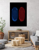 Red Blue Pills by Nikita Abakumov on GIANT ART - black digital painting