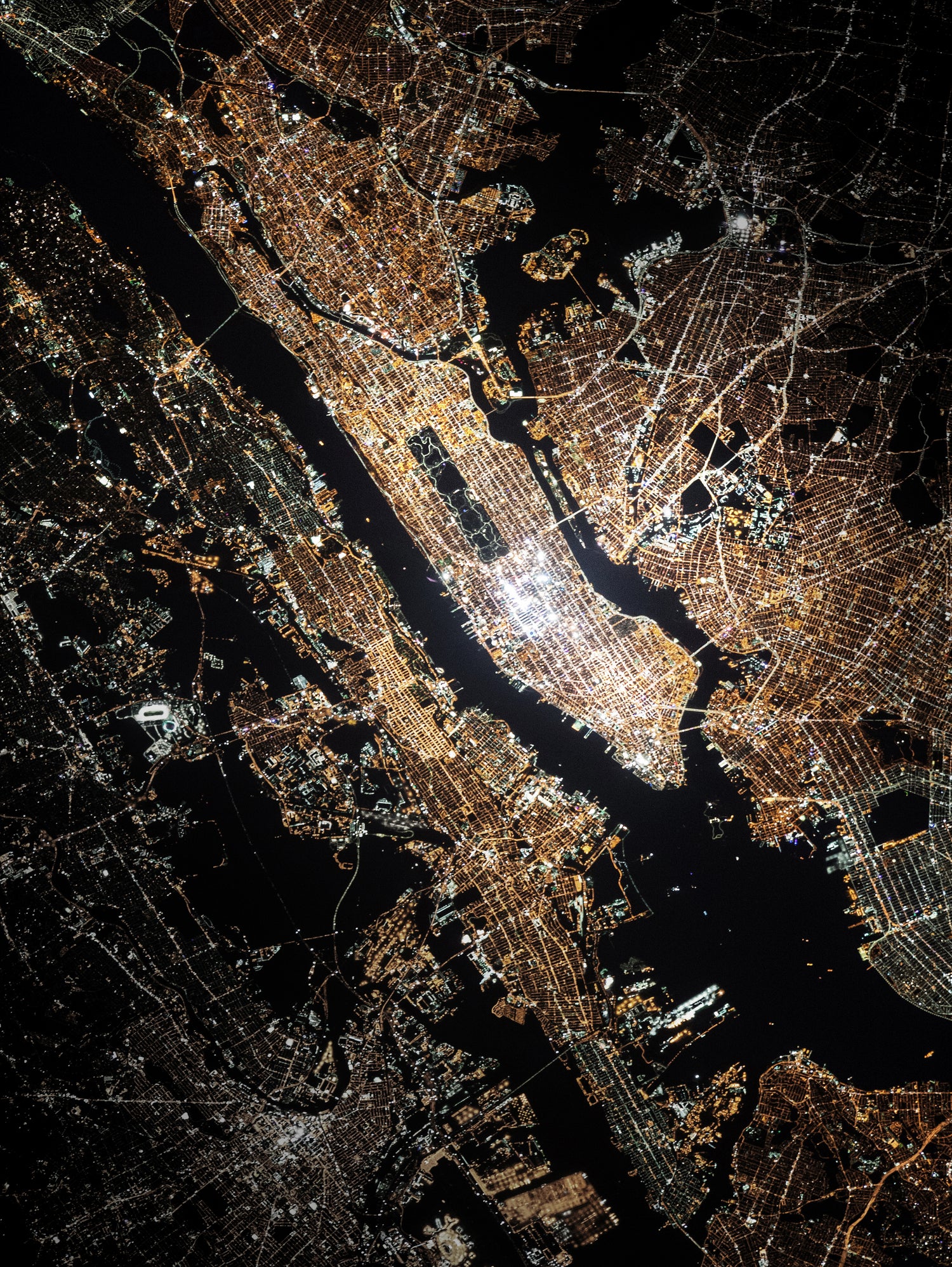 NYC Night Lights by Nikita Abakumov on GIANT ART - black photo manipulation