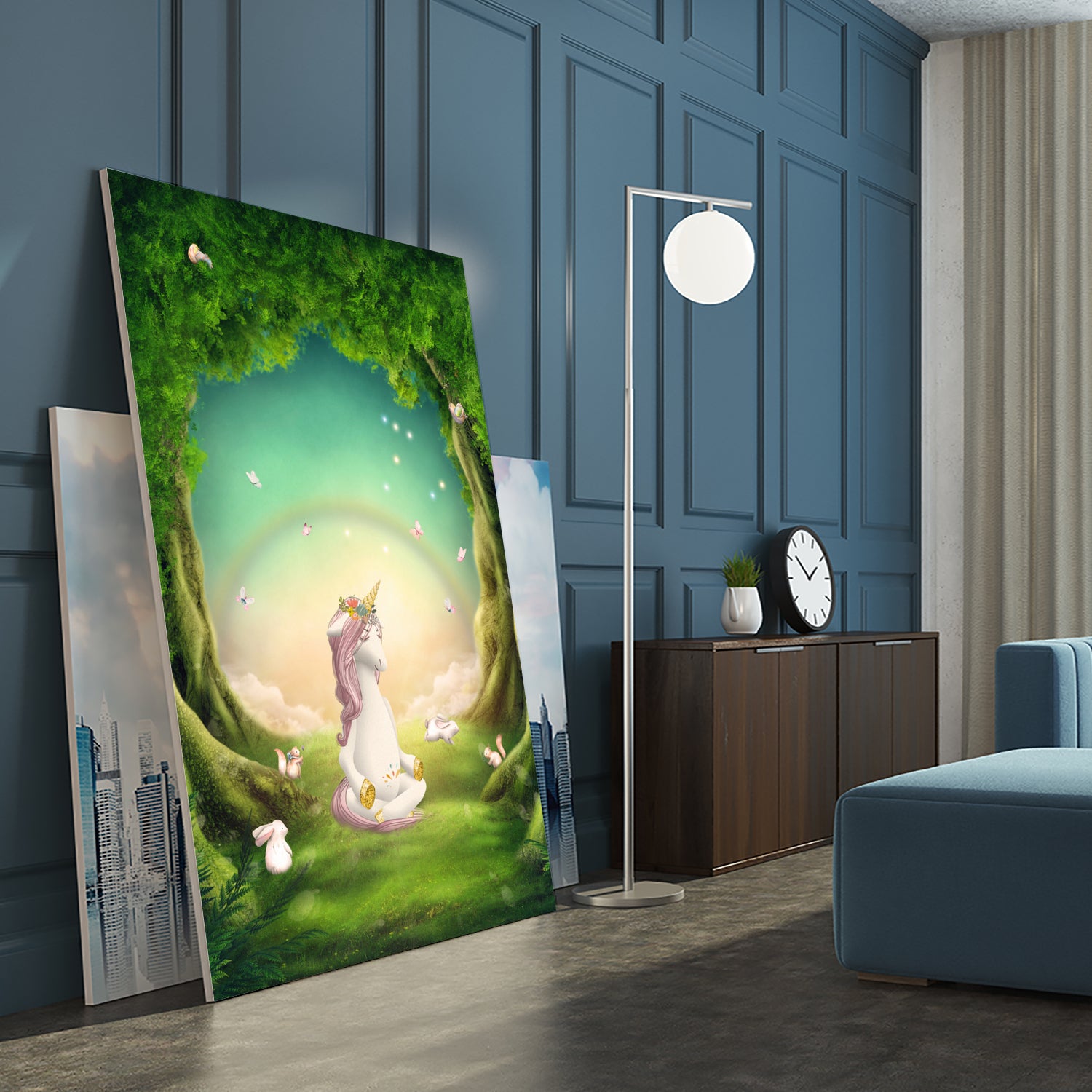 Unicorn Meditation by Ileana Mayer-Dobnig on GIANT ART - green photo illustration