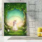 Unicorn Meditation by Ileana Mayer-Dobnig on GIANT ART - green photo illustration