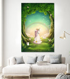 Unicorn Meditation by Ileana Mayer-Dobnig on GIANT ART - green photo illustration