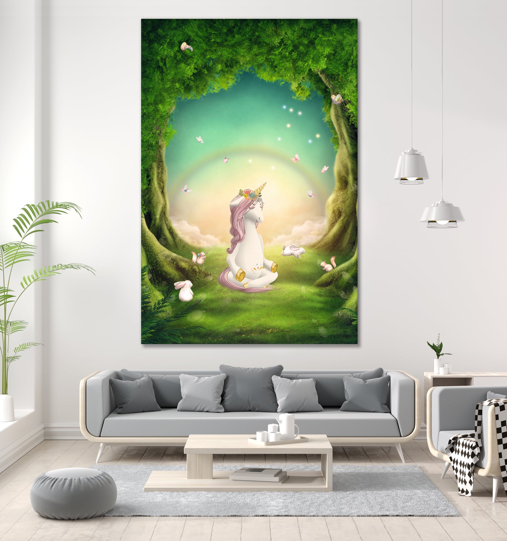 Unicorn Meditation by Ileana Mayer-Dobnig on GIANT ART - green photo illustration