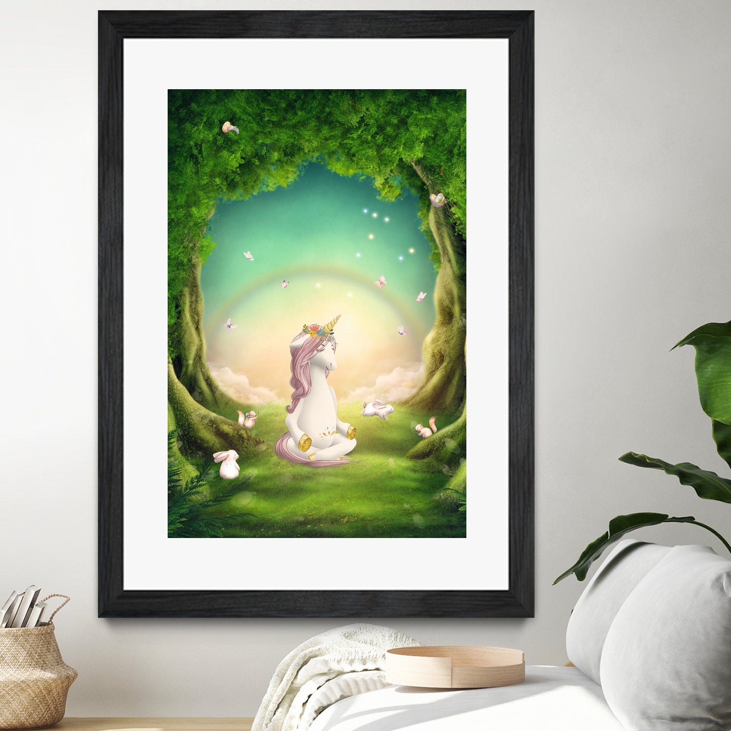 Unicorn Meditation by Ileana Mayer-Dobnig on GIANT ART - green photo illustration