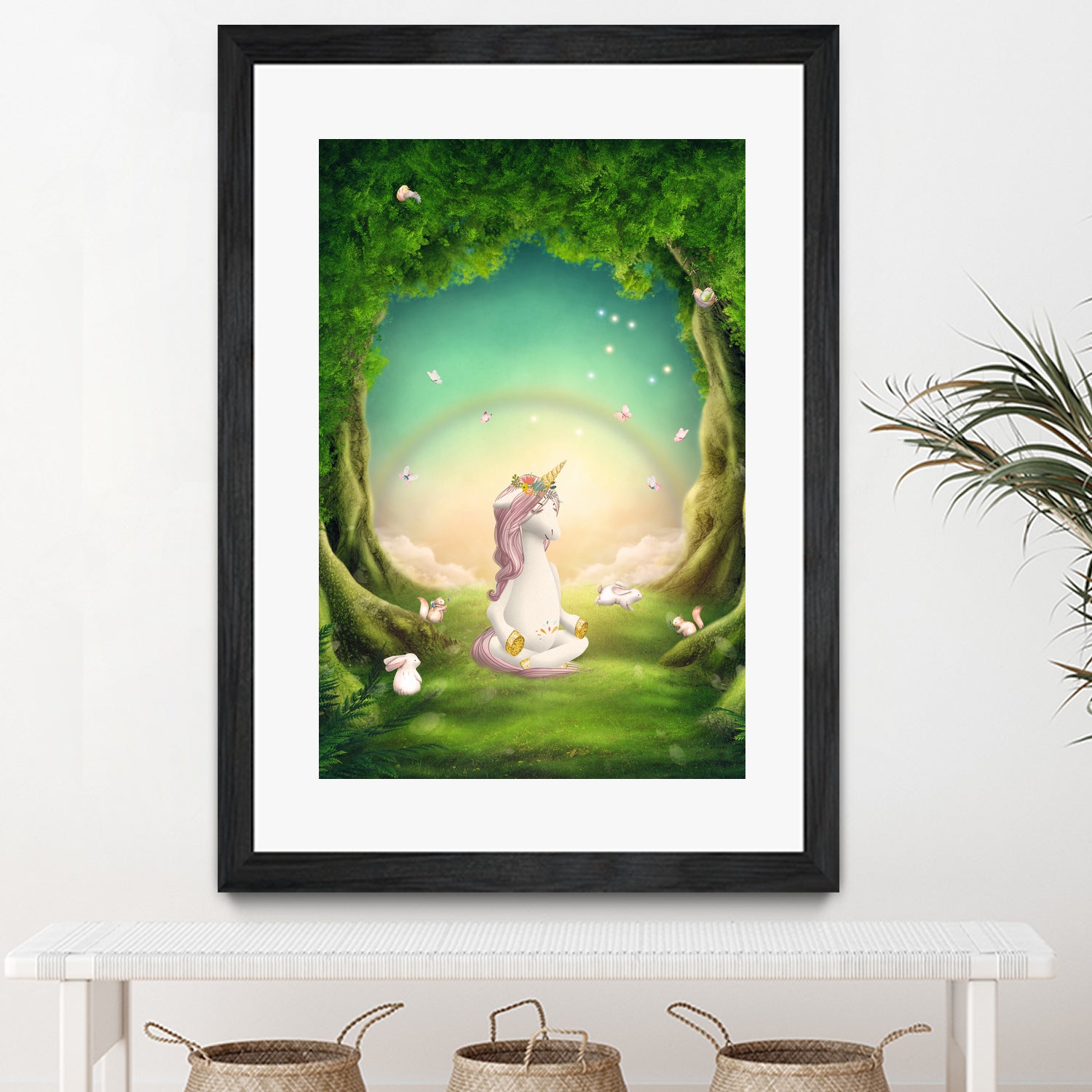 Unicorn Meditation by Ileana Mayer-Dobnig on GIANT ART - green photo illustration