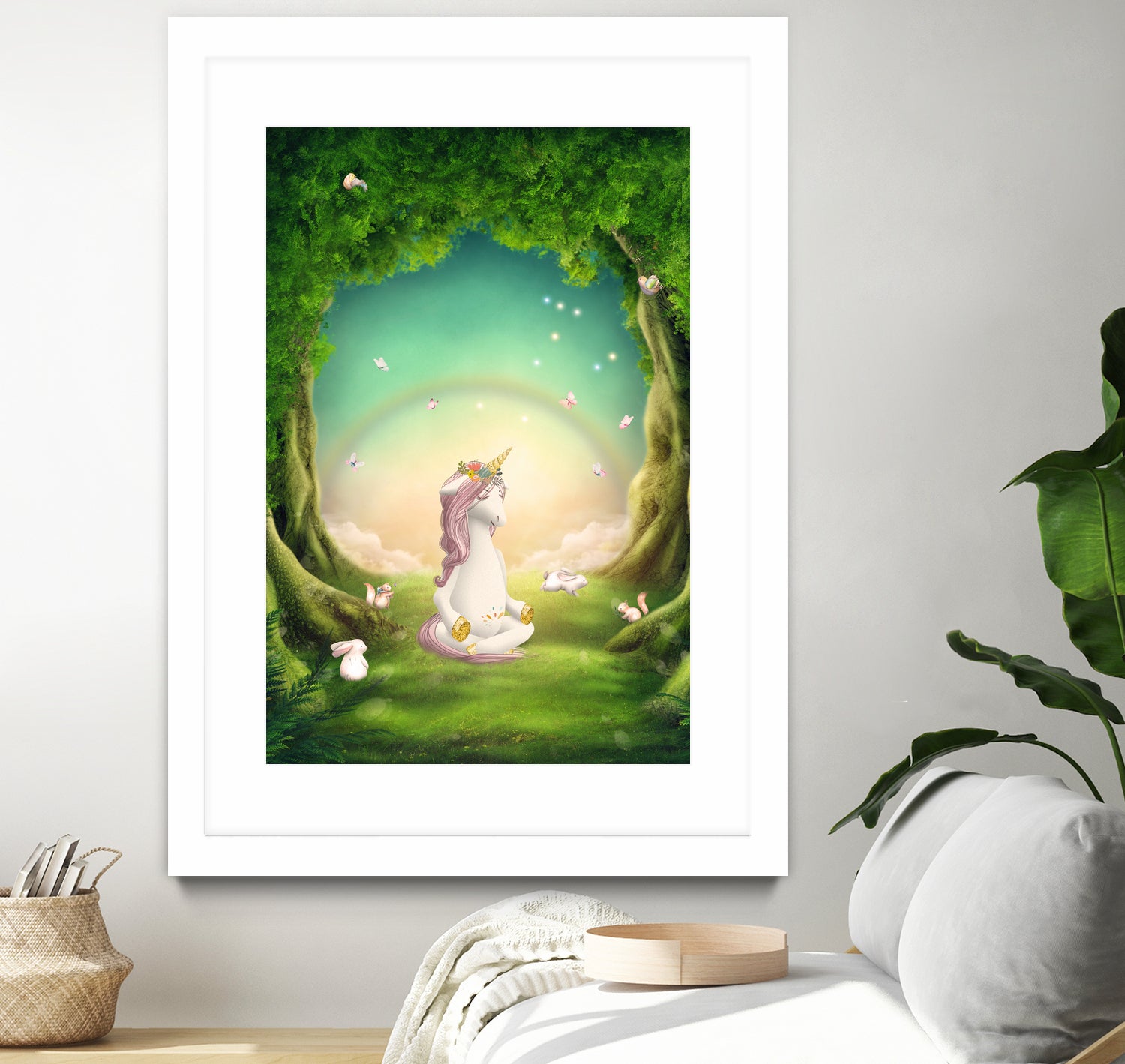 Unicorn Meditation by Ileana Mayer-Dobnig on GIANT ART - green photo illustration