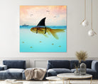 Goldfish with a Shark Fin by Vin Zzep on GIANT ART - white digital painting