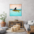 Goldfish with a Shark Fin by Vin Zzep on GIANT ART - white digital painting