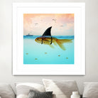 Goldfish with a Shark Fin by Vin Zzep on GIANT ART - white digital painting