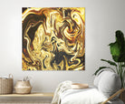 Abstract Marble Painting by Amir Faysal on GIANT ART - yellow digital painting