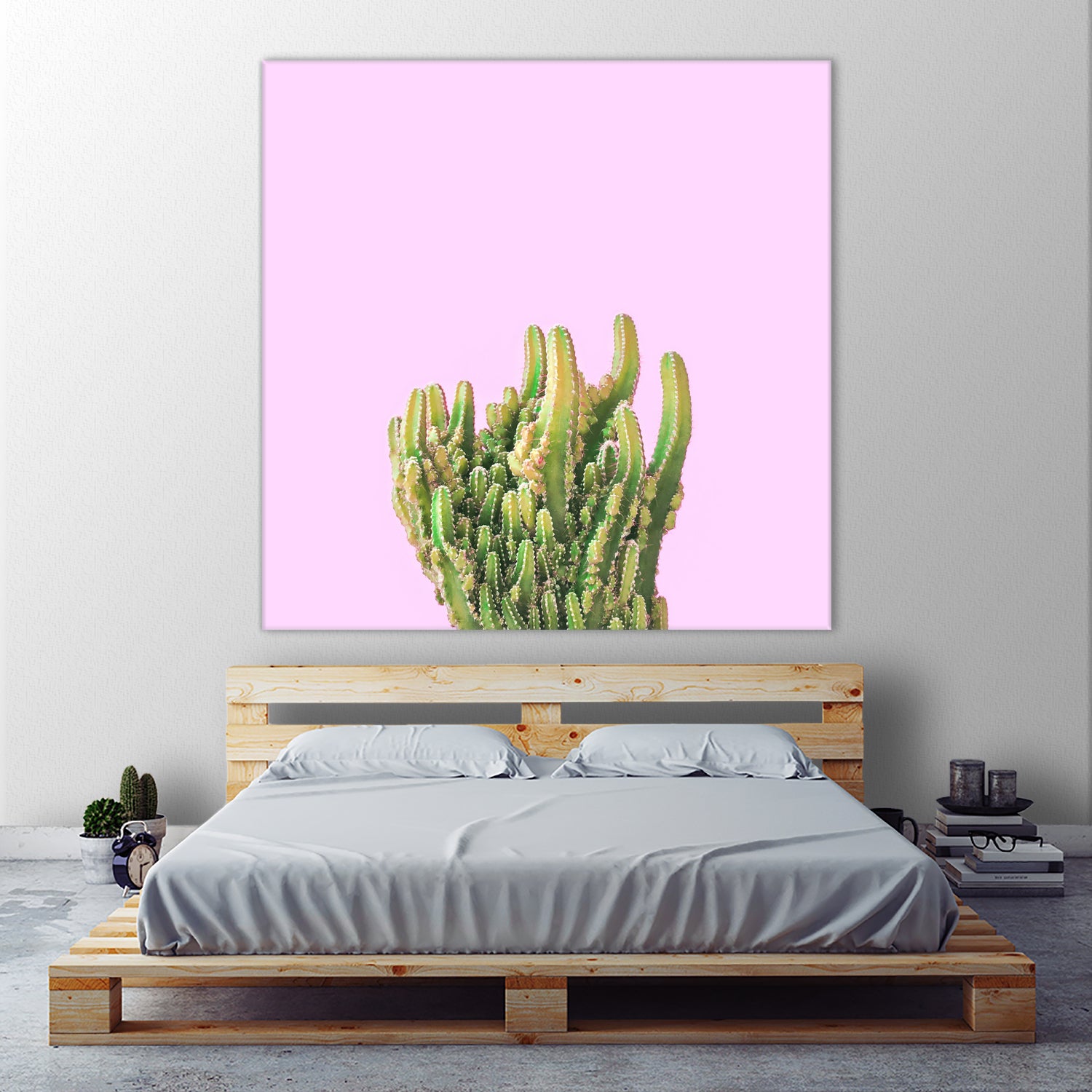 Summer Cactus Fingers on Soft Lavender by Dominique Van Roey on GIANT ART - pink photo manipulation