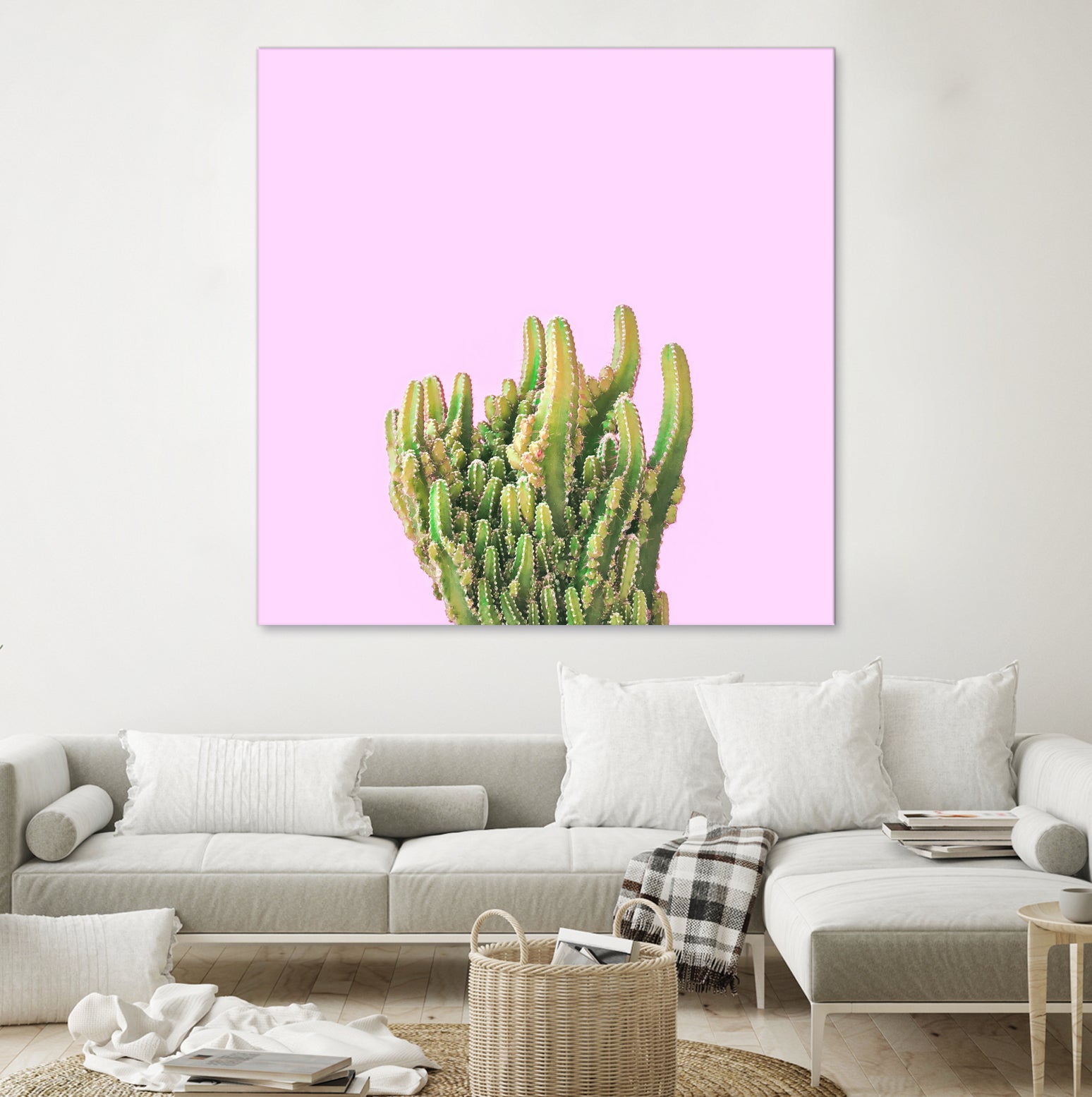 Summer Cactus Fingers on Soft Lavender by Dominique Van Roey on GIANT ART - pink photo manipulation