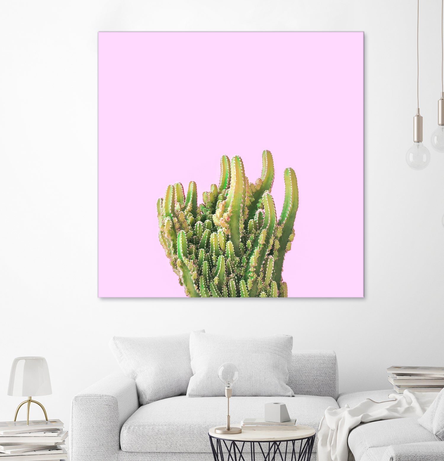 Summer Cactus Fingers on Soft Lavender by Dominique Van Roey on GIANT ART - pink photo manipulation