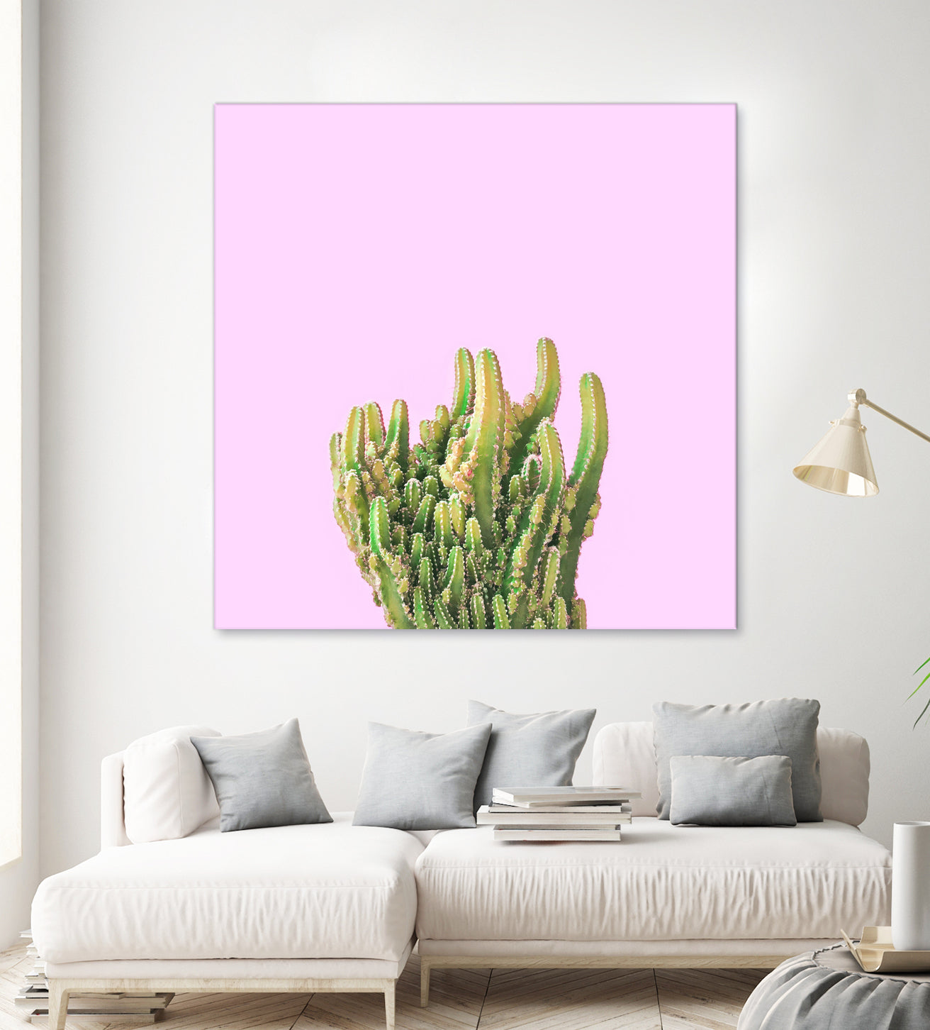 Summer Cactus Fingers on Soft Lavender by Dominique Van Roey on GIANT ART - pink photo manipulation