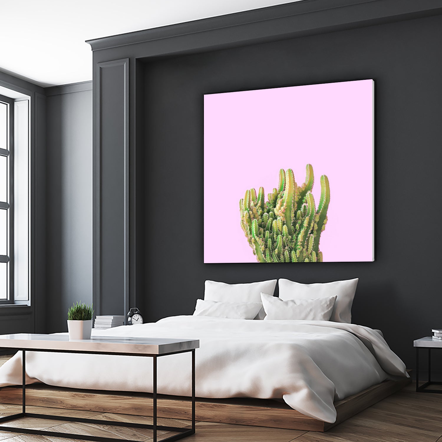 Summer Cactus Fingers on Soft Lavender by Dominique Van Roey on GIANT ART - pink photo manipulation