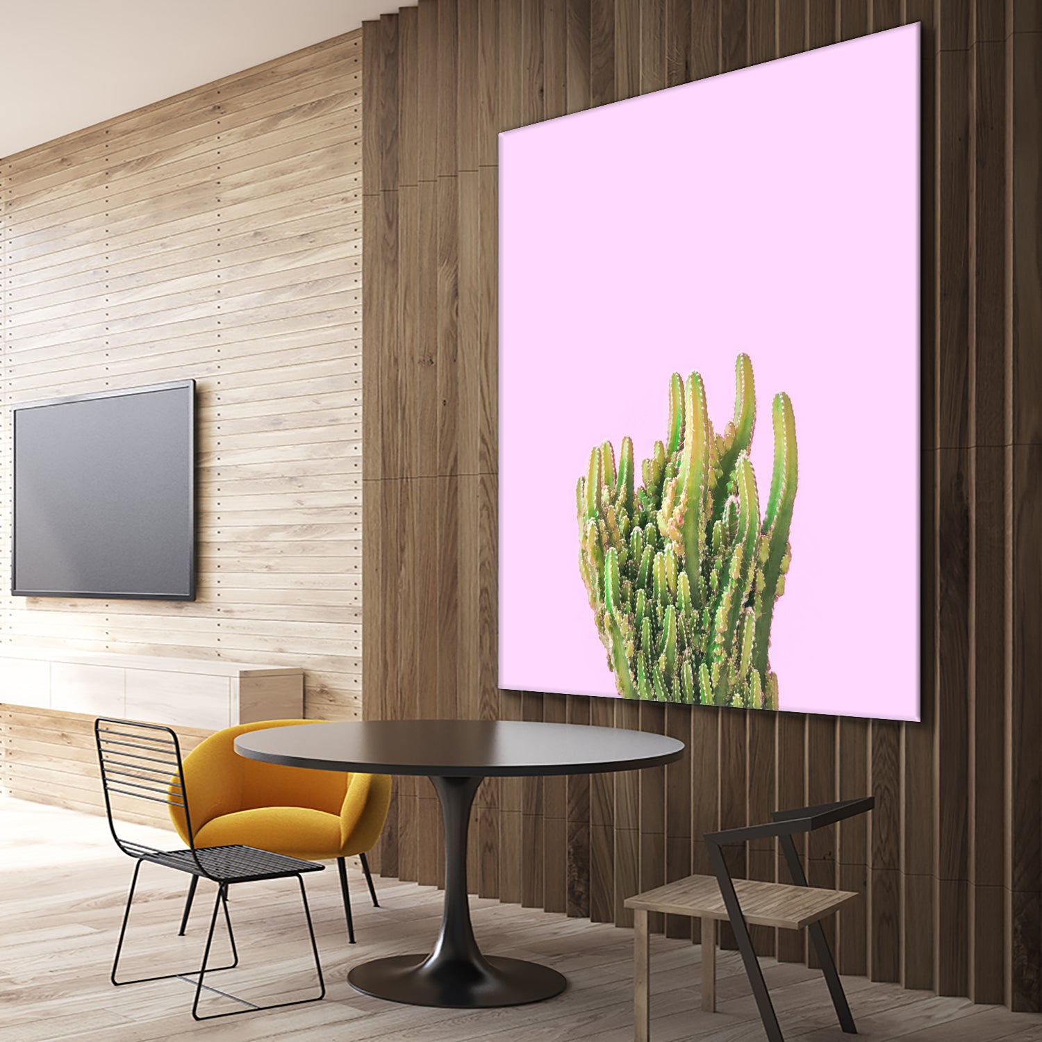 Summer Cactus Fingers on Soft Lavender by Dominique Van Roey on GIANT ART - pink photo manipulation