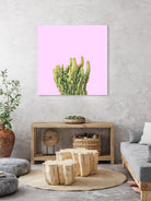 Summer Cactus Fingers on Soft Lavender by Dominique Van Roey on GIANT ART - pink photo manipulation