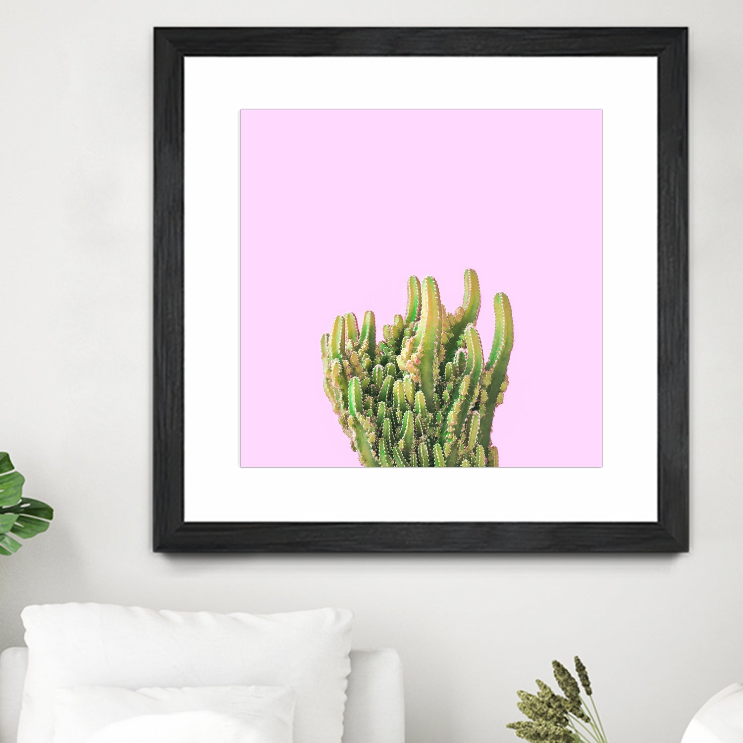 Summer Cactus Fingers on Soft Lavender by Dominique Van Roey on GIANT ART - pink photo manipulation