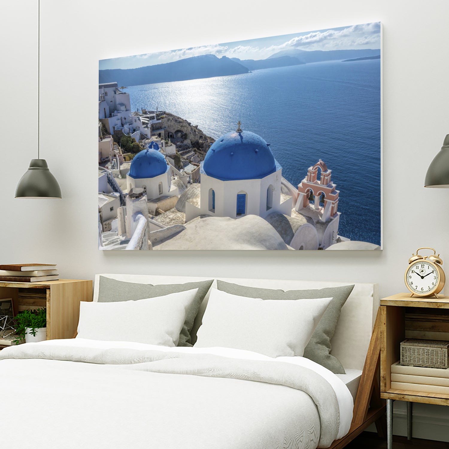 Santorini, Greece by I Bjork on GIANT ART - blue photo illustration