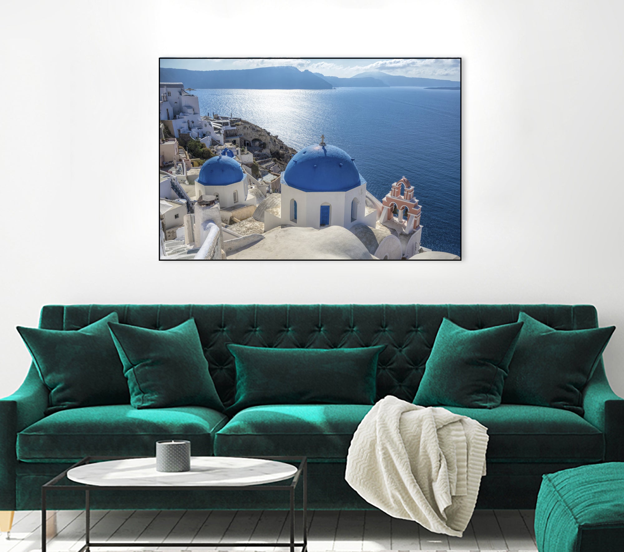 Santorini, Greece by I Bjork on GIANT ART - blue photo illustration