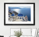 Santorini, Greece by I Bjork on GIANT ART - blue photo illustration