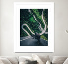 Crazy downhill skateboarders by GEN Z by Rigaud Mickaël on GIANT ART - green photo illustration